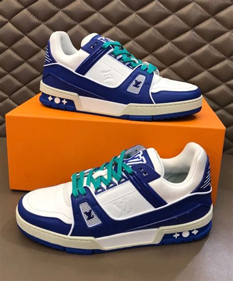 louis vuitton royal blue sneakers|Louis Vuitton sneakers price.